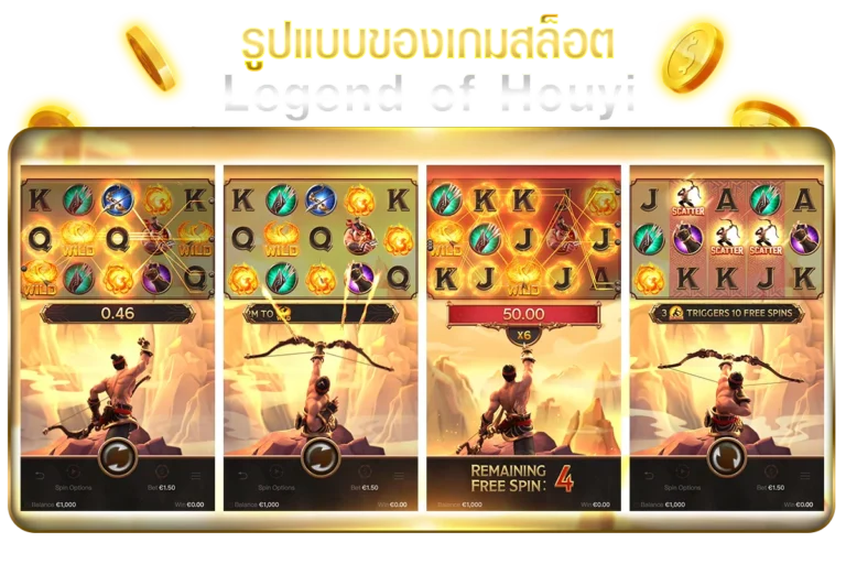 รูปแบบของเกมสล็อต Legend of Houyi